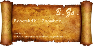Brocskó Zsombor névjegykártya